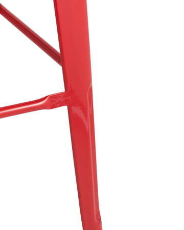 Стул барный TOLIX WOOD красный глянцевый (Стул барный Tolix красный глянцевый)