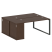 Рабочая станция с шкафом-купе на О-образном м/к Metal System Style БО.РС-СШК-1.3 Т 1810x1475x750 (Дуб наварра/Серый металл)