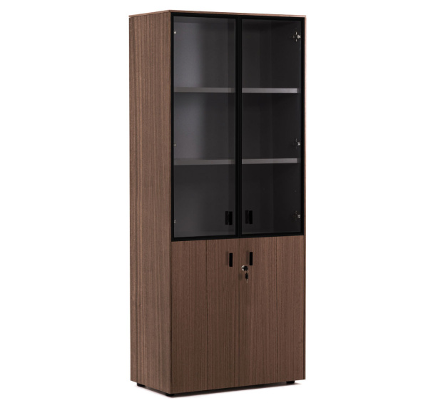 EXE Шкаф комбинированный H197 (Эвкалипт морен/Черный)