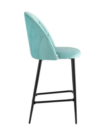 Стул полубарный Логан велюр пыльно-голубой (Стул полубарный Логан пыльно-голубой)