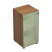 Шкаф низкий узкий со стеклом X7 IDEV43B L/IDEZ43B L 430x450x860 (Орех каналетто)