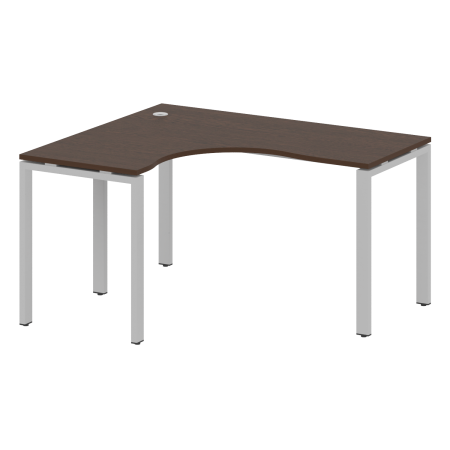 Стол криволинейный левый Metal System Style БП.СА-3 Л 1400x1200x750 (Венге Цаво/Серый металл)