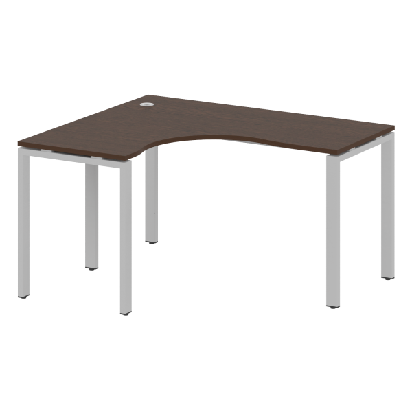 Стол криволинейный левый Metal System Style БП.СА-3 Л 1400x1200x750 (Венге Цаво/Серый металл)