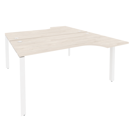 Рабочая станция на П-образном м/к Onix O.MP-D.SA-1 1580x1995x750 (Денвер Светлый/Белый Металл)