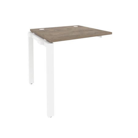 Наборный элемент рабочей станции на П-образном м/к Onix O.MP-1.NRS-0.7 780x720x750 (Тиквуд Темный/Белый Металл)