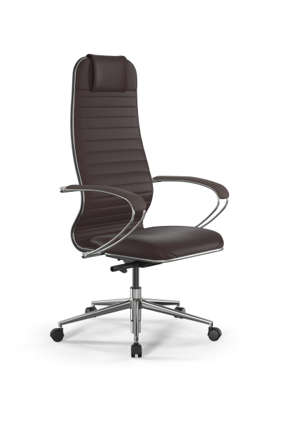 Кресло для руководителя Метта SynchroSit 10 B1-117K - Extra /Um02/Wm12/K1cL(M23.B23.G18.W02) (Темно-коричневый)
