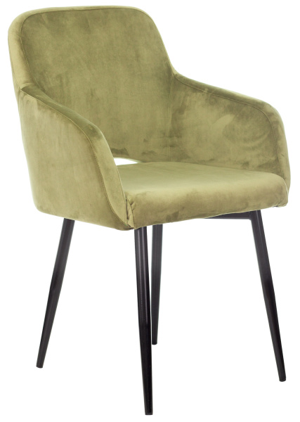Кресло CH-380F фисташковый Italia 12 на ножках металл черный (Зеленый)