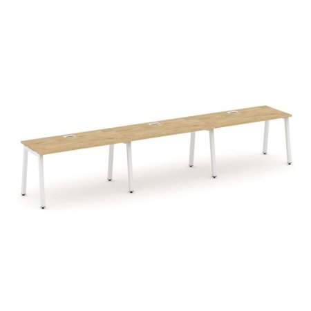 Рабочая станция 1 сторонняя SN-5A.ORS-044 (4740х700х750) (Тиквуд Светлый/Металл Белый)