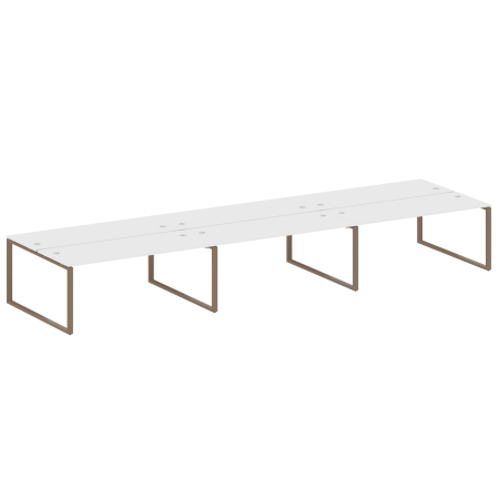 Рабочая станция Metal System Style БО.СМ-6.5 5400x1475x750 (Белый/Мокко металл)