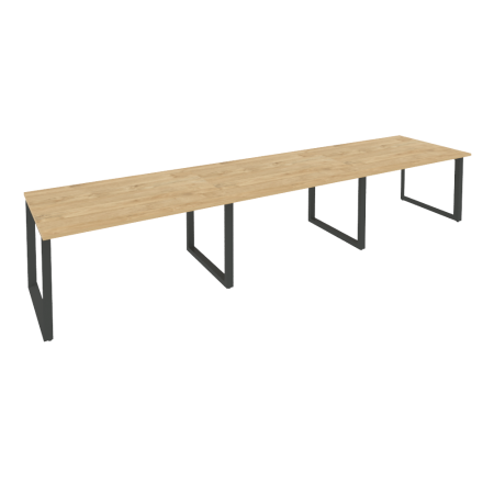 Стол переговорный Onix O.MO-PRG-3.3 4140x980x750 (Тиквуд Светлый/Черный металл)