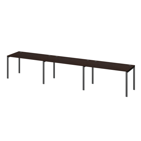 Бенч линейный на 3 рабочих места Арго-М АМБЛ-003-3 4200x730x760 (Дуб венге/Антрацит)