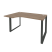 Стол эргономичный левый на О-образном м/к Onix O.MO-SA-2L 1380x980x750 (Тиквуд Темный/Белый Металл)