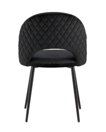 Стул Меган велюр с ромбами черный (Стул Меган черный)