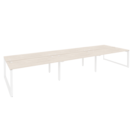 Рабочая станция на О-образном м/к Onix O.MO-D.RS-6.4.7 4740x1475x750 (Денвер Светлый/Белый Металл)