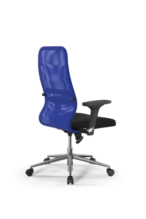 Кресло для руководителя Метта Sit 8 B2-8D - X1+UMF(X1) /Uh00/Wh00/D02P(M09.B23.G18.W01) (Синий | Черный)