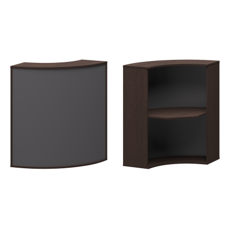 Стойка угловая Ресепшн А-550 900x900x1220 (Дуб венге)