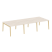 Рабочая станция на деревянных опорах Onix Wood OW.D.RS-6.2.7 3540x1475x750 (Тиквуд Светлый/Дуб Темный)
