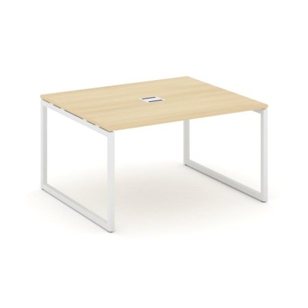 Стол переговорный SN-4O.SPRG-033 (1380х1180х750) (Акация Лорка/Металл Белый)