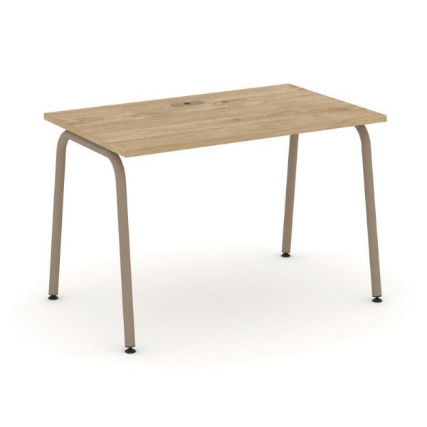 Стол рабочий ES.SP-2-LK (1180х730х750) (Тиквуд Светлый/Металл Латте)