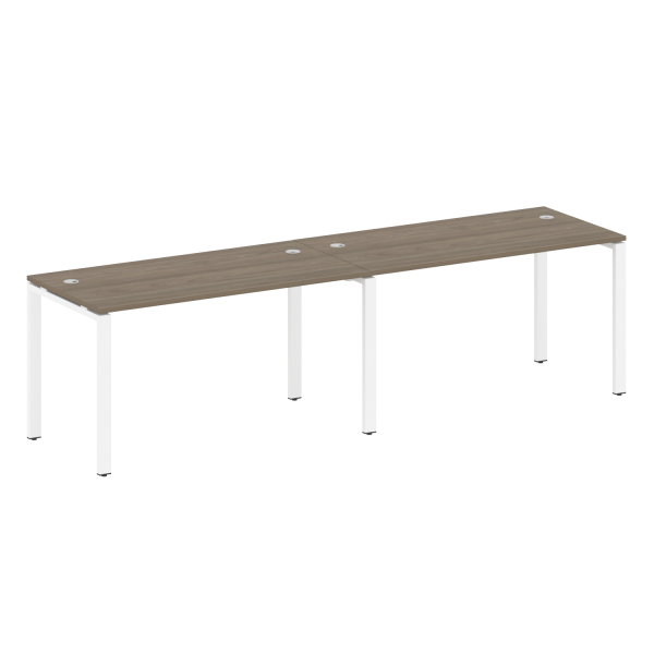 Рабочая станция на 2 раб.места Metal System Style БП.СМ-2.3 2800x720x750 (Вяз/Белый металл)