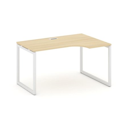 Стол рабочий эргономичный SN-4O.SPA-022(R) (1580х800/980х750) (Акация Лорка/Металл Белый)