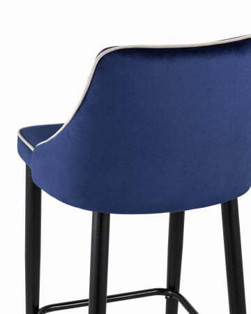 Стул полубарный Коби велюр синий (Стул полубарный Коби синий)