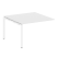 Проходной наборный элемент переговорного стола Metal System Style БП.ППРГ-2 1200x1235x750 (Дуб Наварра/Серый металл)