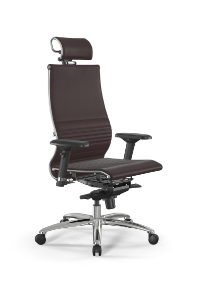 Кресло для руководителя Метта Samurai L2-7D - Infinity /Kc04/Nc04/D04P/H2cL-3D(M06.B31.G04.W03) (Темно-коричневый)