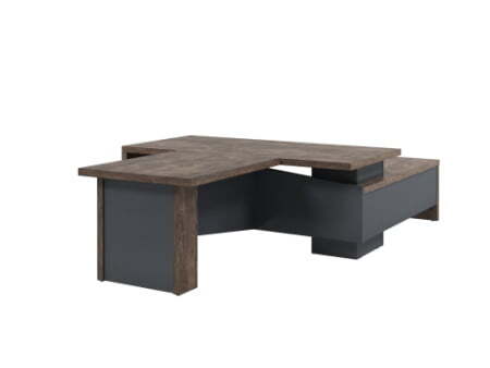 Стол руководителя Torston Т-820Л.0000 2000x3150x750 (Дуб Бунратти/Антрацит)