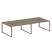 Рабочая станция Metal System Style БО.СМ-4.4 3200x1475x750 (Дуб Наварра/Серый металл)