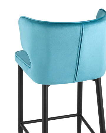 Стул полубарный Матео велюр темно-бирюзовый (Стул полубарный Матео темно-бирюзовый)