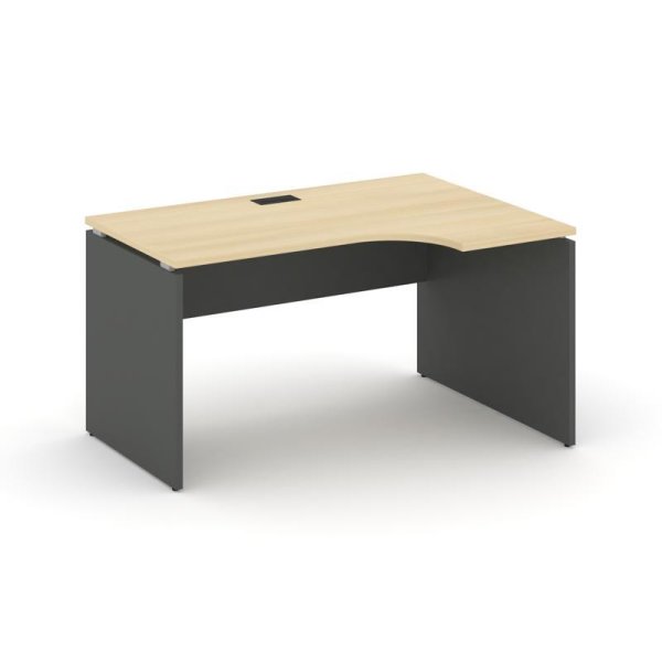 Стол рабочий эргономичный SN-D.SPA-021(R) (1380х800/980х750) (Акация Лорка/Антрацит)