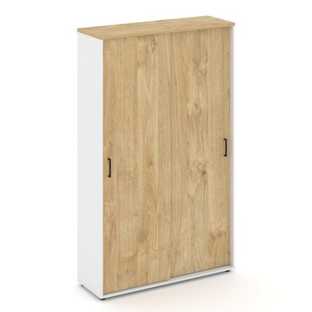 Шкаф-купе с полками SN.SHK.E-001 (1200х400х1982) (Белый/Тиквуд Светлый)