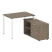 Рабочая станция с опорной тумбой правая Metal System Style БП.РС-СТС-2.1 Пр 1100x1520x750 (Дуб Наварра/Серый металл)