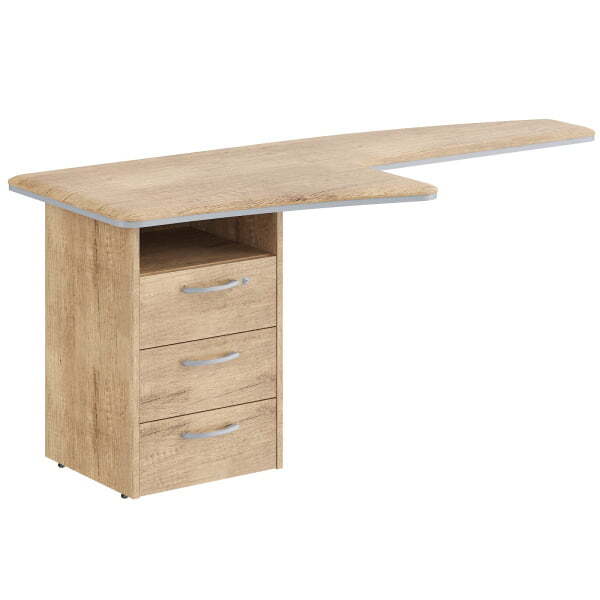 Брифинг-приставка с тумбой Dioni DB 1880(L 1800x800x750) (Дуб Каньон)