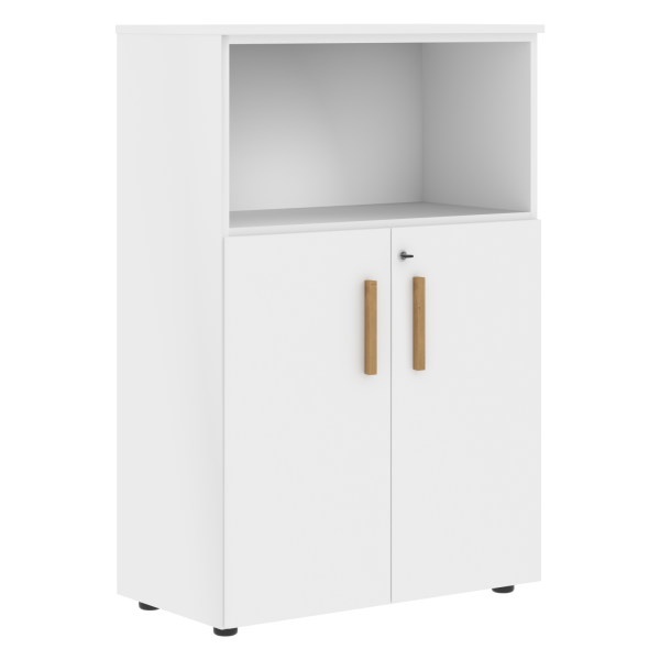 Шкаф с глухими малыми дверьми Forta FMC 80.3(Z) 798x404x1197 (Белый премиум)