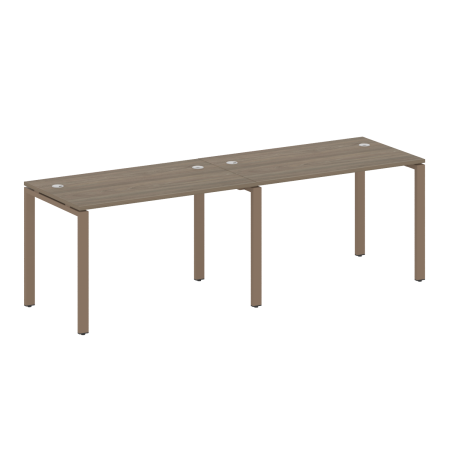 Рабочая станция на 2 раб.места Metal System Style БП.СМ-2.2 2400x720x750 (Вяз/Мокко металл)
