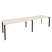 Рабочая станция на П-образном м/к Onix O.MP-RS-2.4.8 3160x800x750 (Тиквуд Темный/Белый Металл)