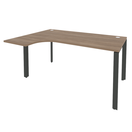 Стол эргономичный левый на П-образном м/к Onix O.MP-SA-4L 1580x1180x750 (Дуб Аризона/Черный металл)