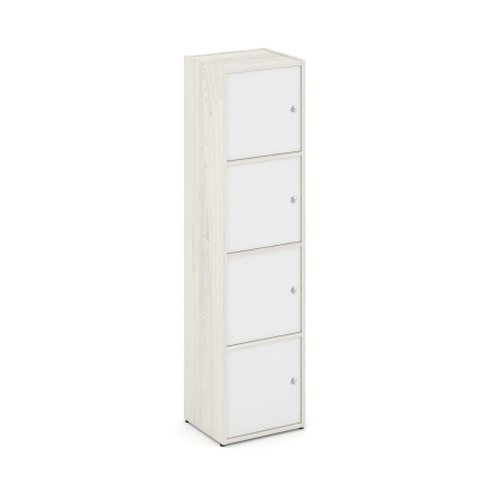 Стеллаж Locker Plus LK.K-004 408x350x1593 (Дуб Наварра | Белый)