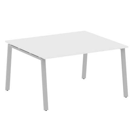 Стол для переговоров (1 столешница) на А-образном м/к Metal System Style БА.ПРГ-1.3 1400x1235x750 (Белый/Серый металл)