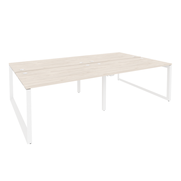 Рабочая станция на О-образном м/к Onix O.MO-D.RS-4.3.8 2760x1635x750 (Денвер Светлый/Белый Металл)