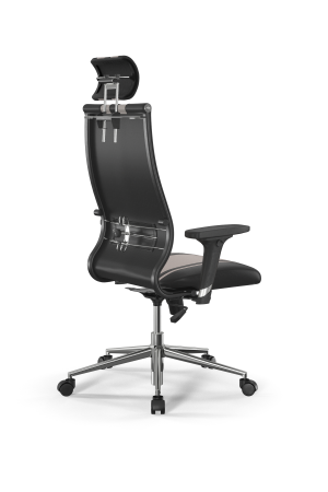 Кресло для руководителя Метта Sit 10 B2-187D - Extra /Kb40/Wh40/D02P/H3mL-G-2D(M09.B23.G18.W01) (Черный | Светло-бежевый)