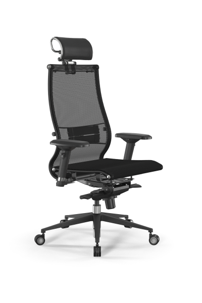 Кресло для руководителя Метта Samurai L2-9D - TS /Kb00/Nb00/D04P/H2cL-3D(M06.B11.G21.W04) (Черный)