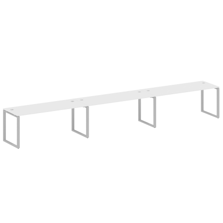 Рабочая станция Metal System Style БО.СМ-3.5 5400x720x750 (Белый/Серый металл)