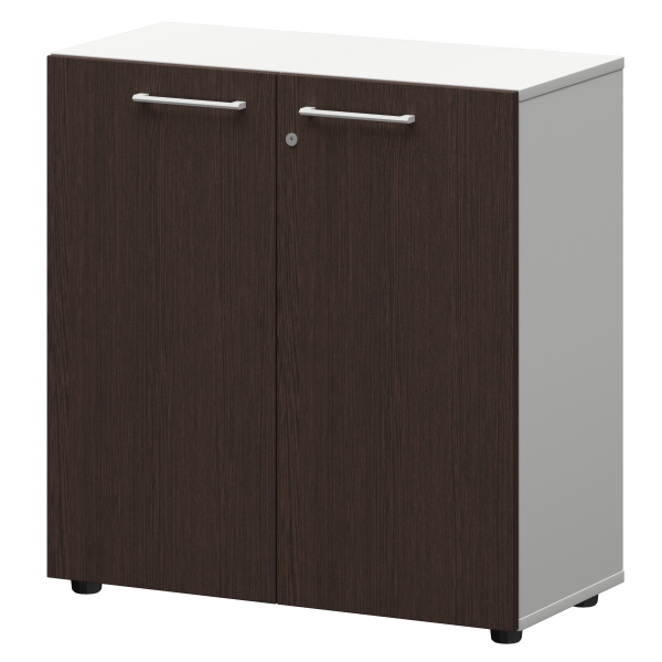 Шкаф низкий закрытый Кортез СМШ28F(Б) 792x362x811 (Дуб венге/Белый)