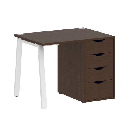 Стол письменный VR.SP-3-98.4.A 980x720x750 (Венге Цаво/Белый Металл)