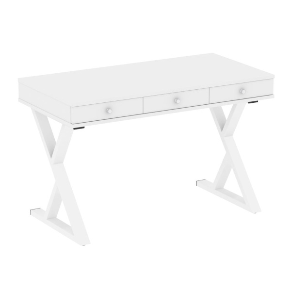 Компьютерный стол VR.SP-1-118M 1180x600x750 (Белый Бриллиант/Белый Металл)