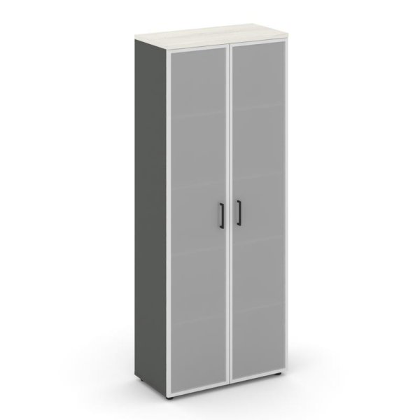 Шкаф высокий широкий SN.STS-109 (796х400х1982) (Антрацит/Дуб Наварра/Сатин)