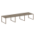 Переговорный стол 3 столешницы Metal System Style БО.ПРГ-3.3 4200x1235x750 (Дуб Наварра/Серый металл)
